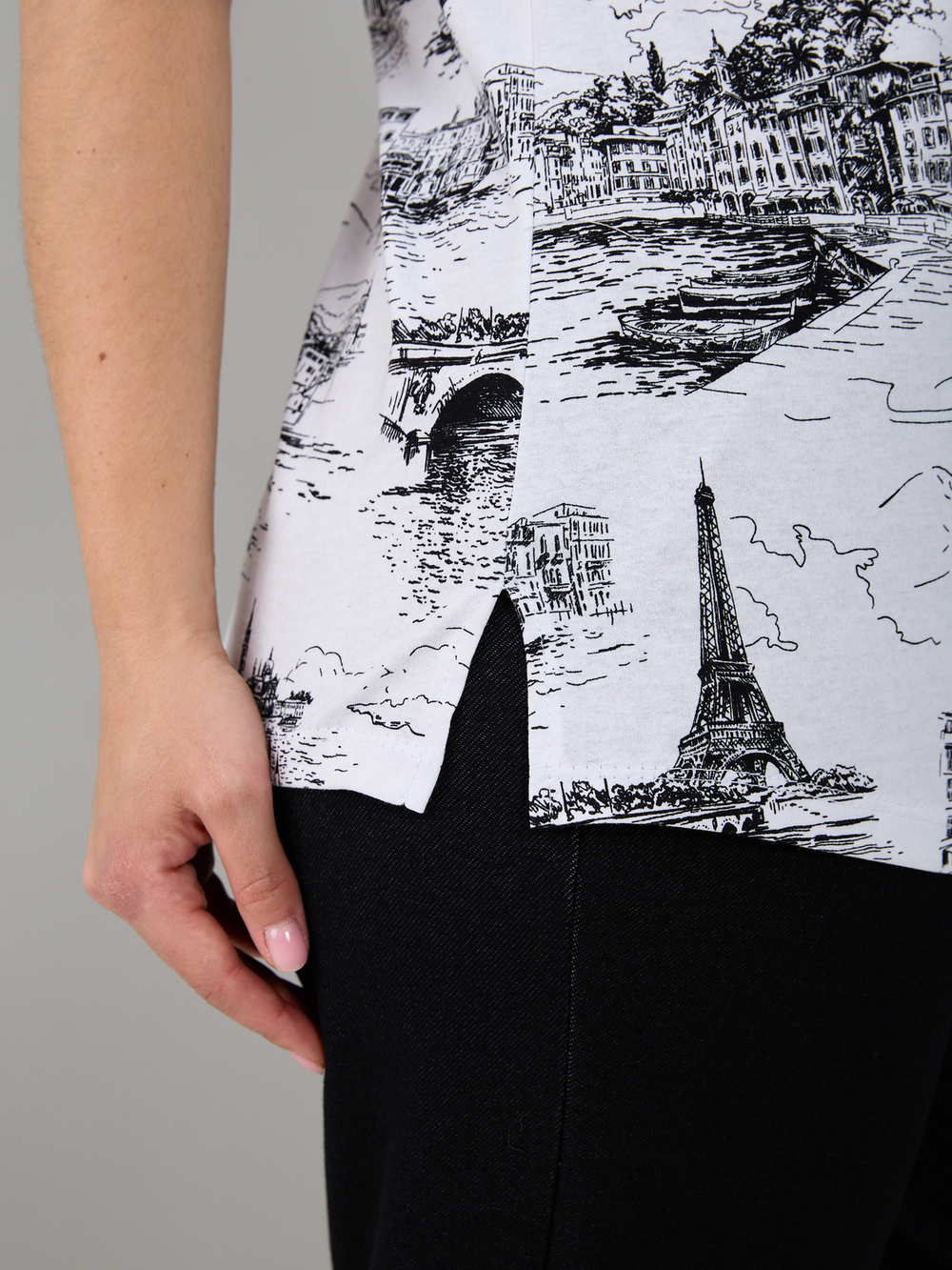 Блузка БЛ-122/белый-города