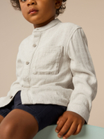 Рубашка льняная для мальчика Next E32-528, Бежевый