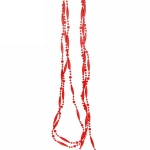 Бусы на ёлку красный 2м «Капля» d-5мм