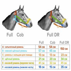 Недоуздок, двойной капрон 30 мм с затягивающими кольцами