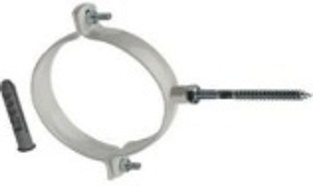 ROMMER RCA-0080-020111 Крепление к стене D80 белое металлическое ( хомут)