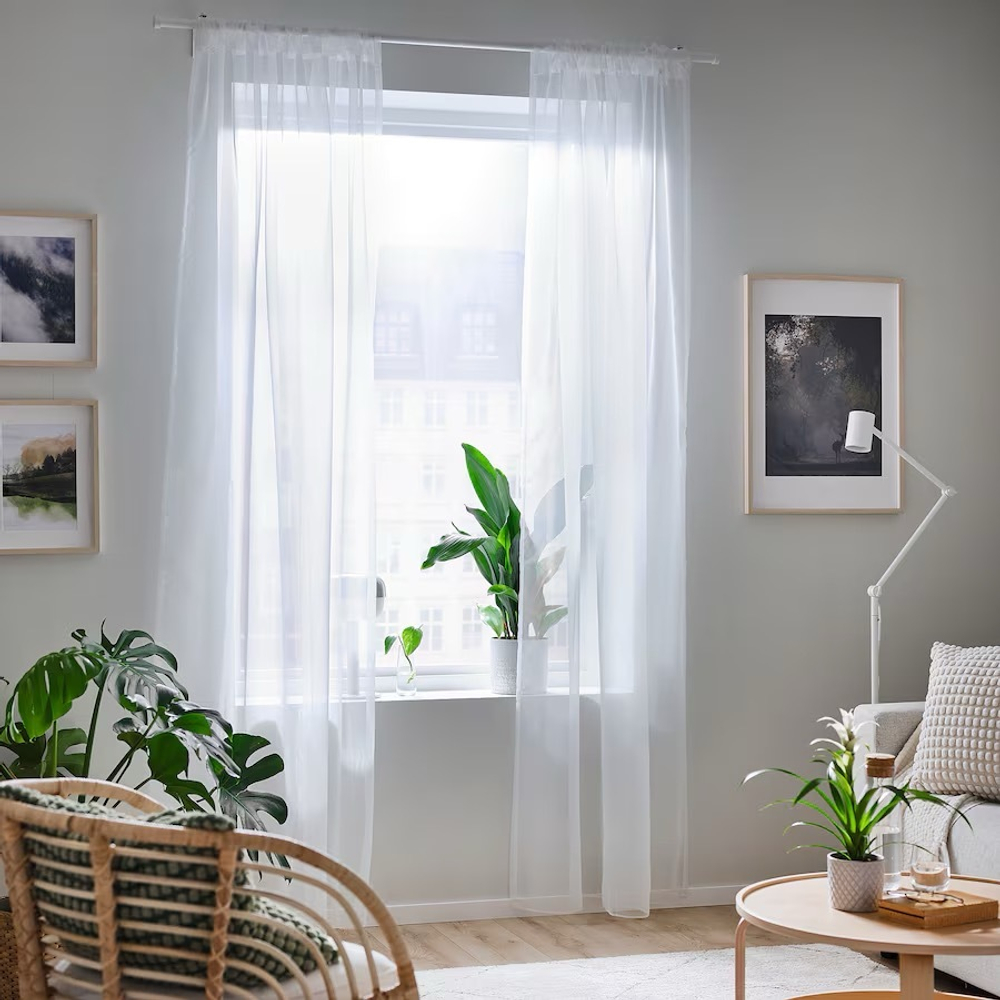 ТЕРЕСИА TERESIA Занавески 2 шт 145x300 см, белые