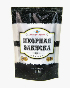 ИКОРНАЯ ЗАКУСКА ИКРА ЧЕРНАЯ 113ГР АЛЬГИНОВАЯ