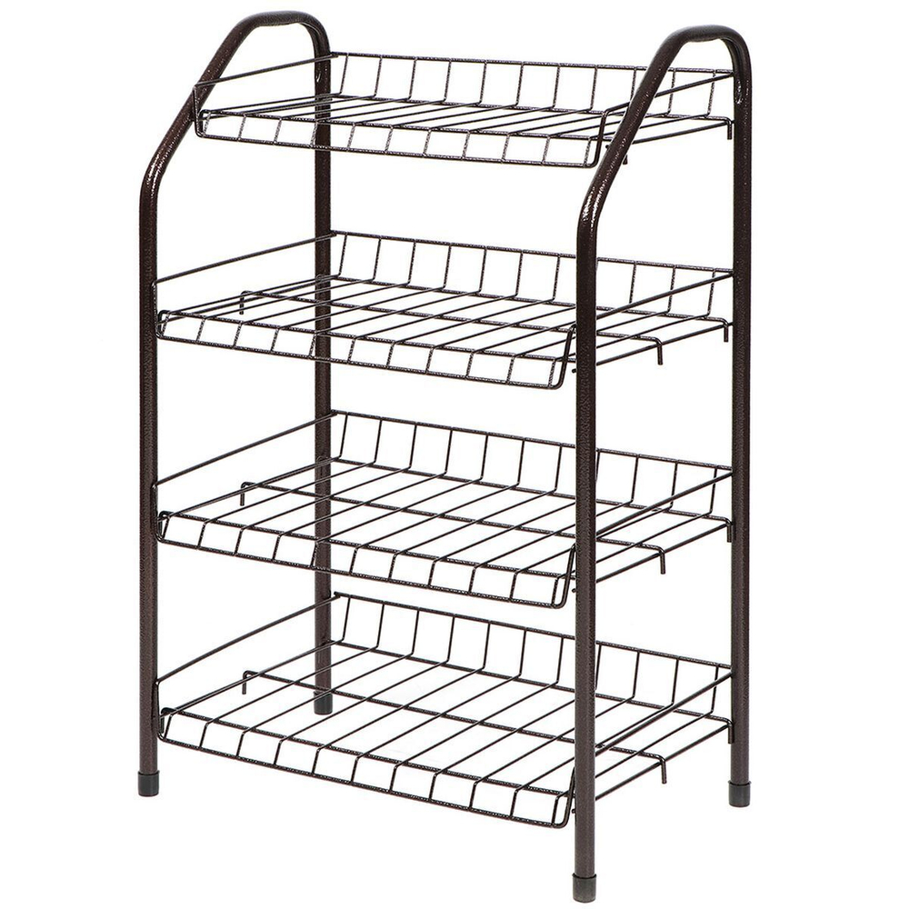 Полка для обуви, мет-л, 4 секц, 46х28х70 см, медный антик, Nika, ЭТ2/А