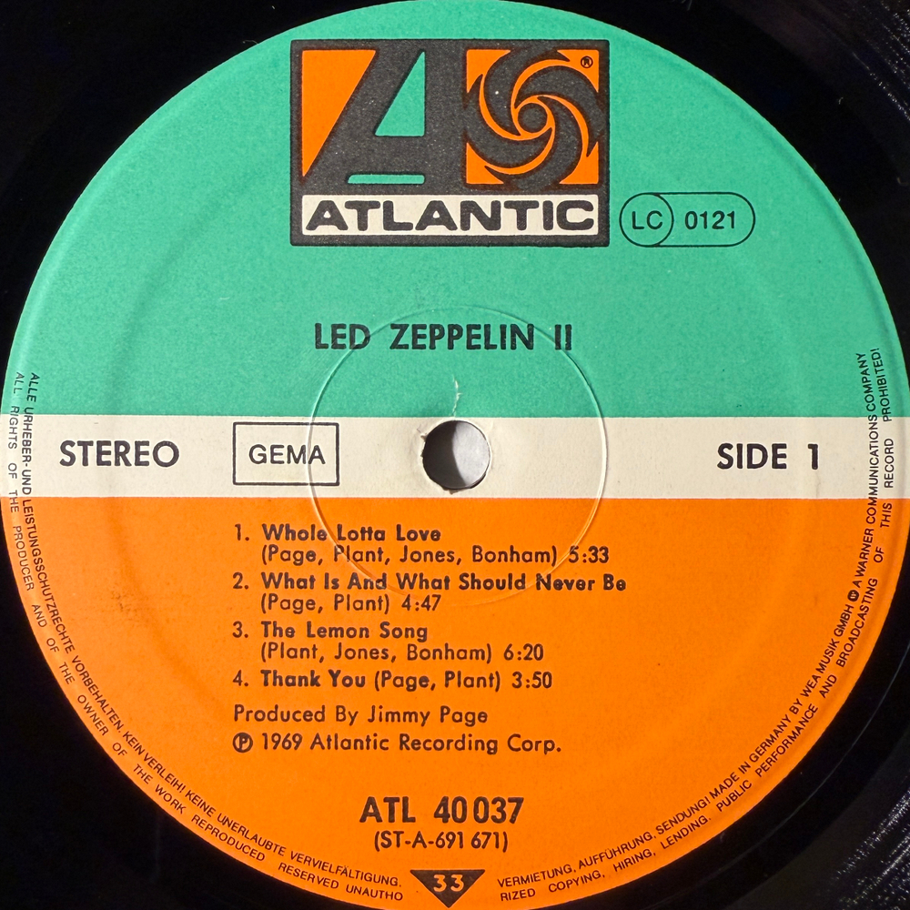 Led Zeppelin ‎– Led Zeppelin II (Германия)