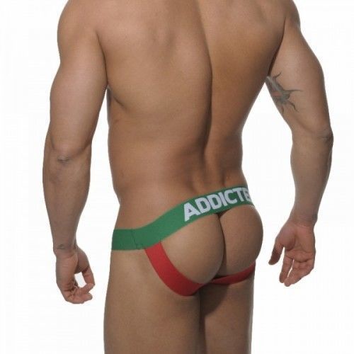 Мужские трусы Джоки зеленые Addicted Jock Tricolor Italy
