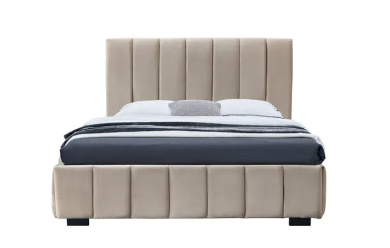 Кровать Lenia 140x200 см, бежевая