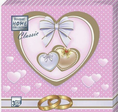 СВАДЕБНАЯ 2 Салфетки 20л Home Collection Classic, 3-х сл *12