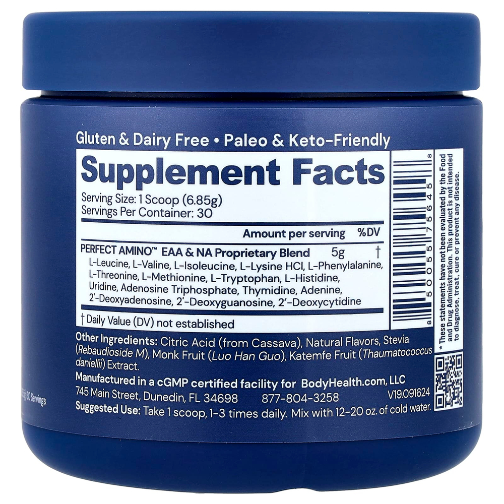 BodyHealth, Perfect Amino ™, лимон и лайм, 205,5 г (7,25 унции)