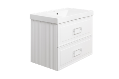 Тумба под раковину La Fenice Cubo Bianco TWIN белый 80 FNC-01-CUB-B-80-2