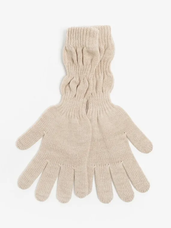 Перчатки женские, цвет бежевый, размер 18