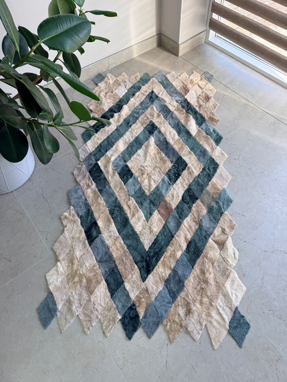 Покрывало меховое ковер из шкуры овчины