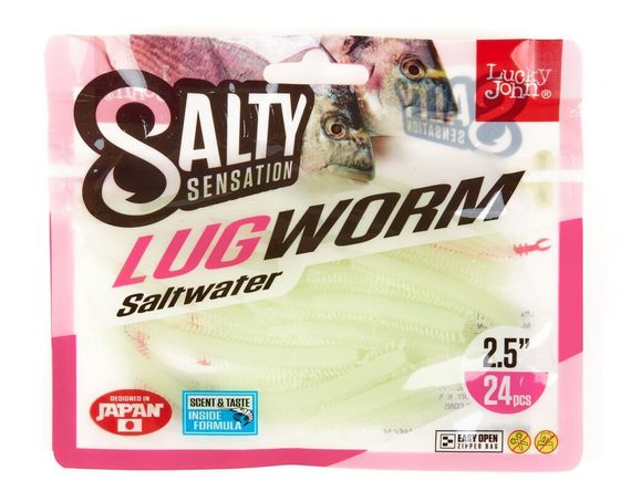 Черви съедоб. искусст. LJ  Salty Sensation LUGWORM 2.5in (06.35)/F33 24шт.