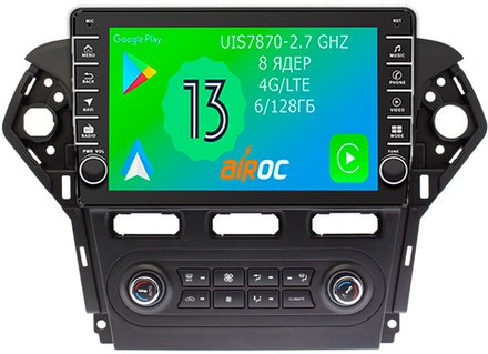 Магнитола для Ford Mondeo 4 2010-2015 (нави) - Airoc AB-1713N (кнопки и крутилки), Android 13, TS20, 6/128Гб, SIM-слот, CarPlay