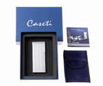 Зажигалка Caseti, турбо, супертонкая, хром CA453-4