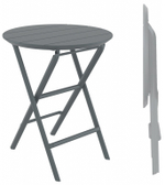 Стол пластиковый складной Siesta Contract Helen Folding Table Ø60, темно-серый