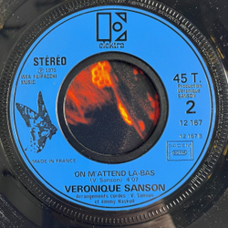 Винтажная виниловая пластинка LP Veronique Sanson Le Maudit, On M'attend La bas (France 1975) 7 дюймов, 45 RPM, Single