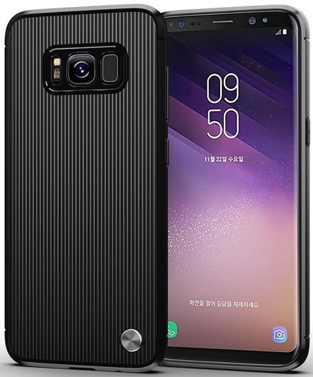 Чехол для Samsung Galaxy S8 цвет Black (черный), серия Bevel от Caseport