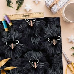 Ткань премиум мембрана фантазийные птицы