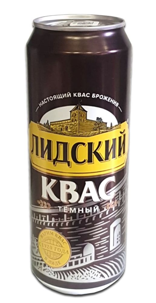 Белорусский квас Лидский &quot;Темный&quot; 0,45л. ж/б - купить не дорого в Москве