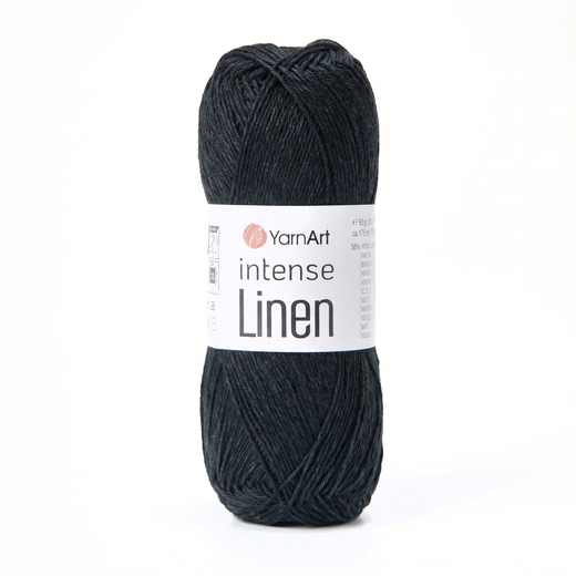 Пряжа YarnArt Intense Linen, Черный