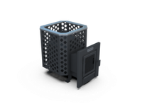 Банная печь Душа-15 Сетка Перфорация стекло 8мм