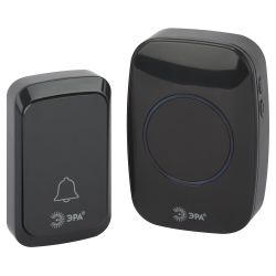 Звонок дверной ЭРА C88 беспроводной черный 38 мелодий | Электрозвонки беспроводные