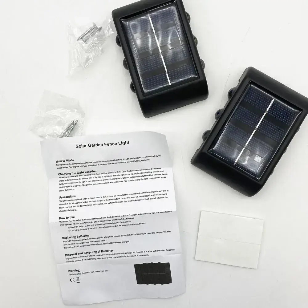 Cветильник уличный садовый на солнечных батареях, настенный