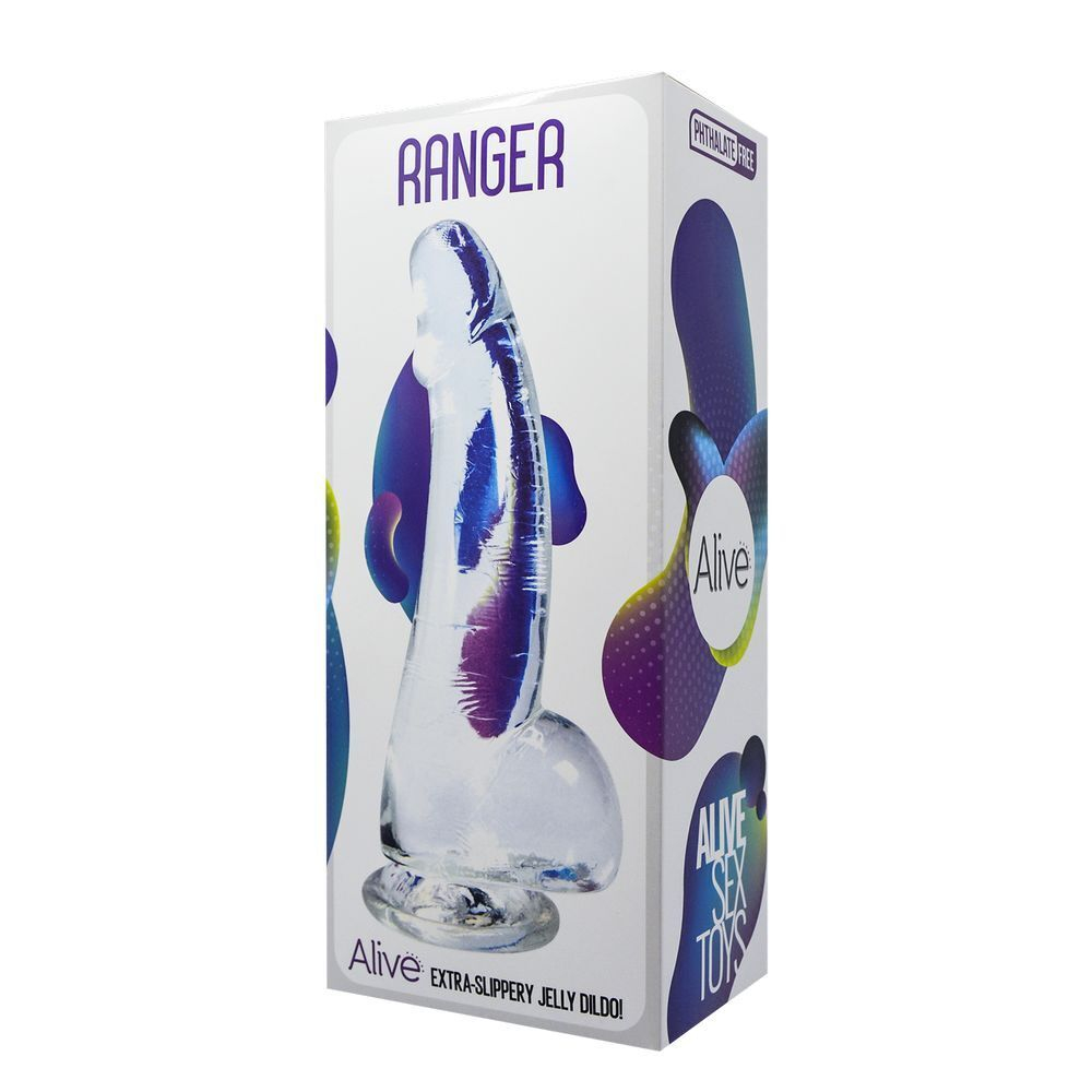 Прозрачный фаллоимитатор на присоске Ranger Jelly Dildo - 21 см. (Цвет: прозрачный)