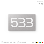 Номер на дверь 533, табличка на дверь для офиса, квартиры, кабинета, аудитории, склада, серая 120х70 мм, Айдентика Технолоджи