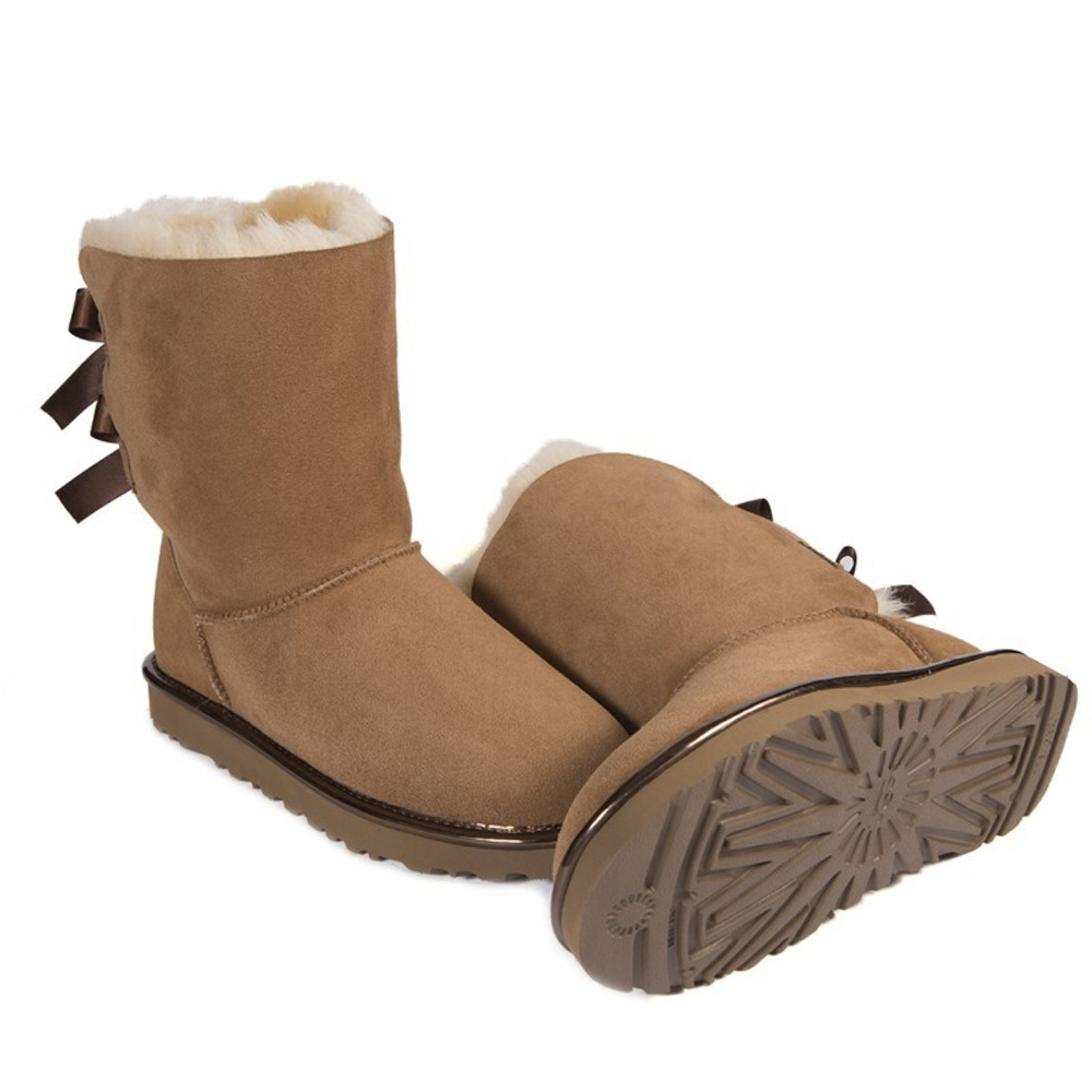 Угги Bailey Bow II Metallic Chestnut