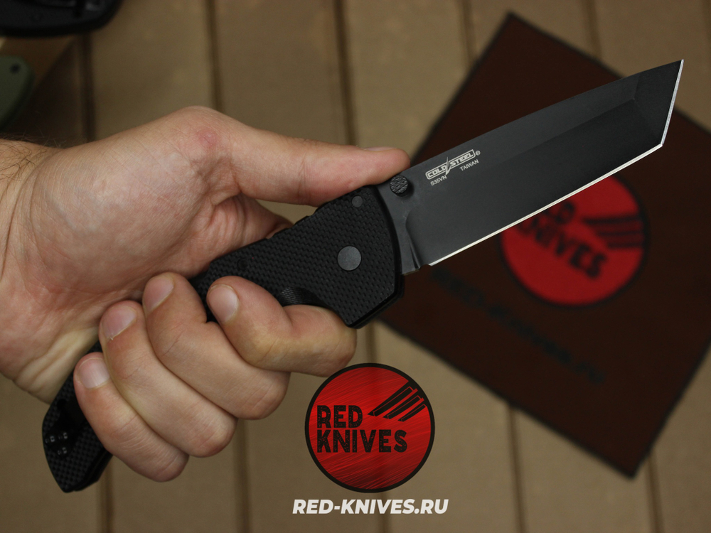 Нож Cold Steel Recon 1 Tanto G10 (V2024) - черная рук., черный клинок RK/Н80