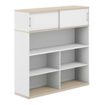 Стеллаж-комбо с антресолью и экраном ЛДСП AG.252.330.672.WH ALLEGRO (АЛЛЕГРО)