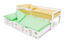 Детская кровать тахта Бельмарко Svogen белый львята