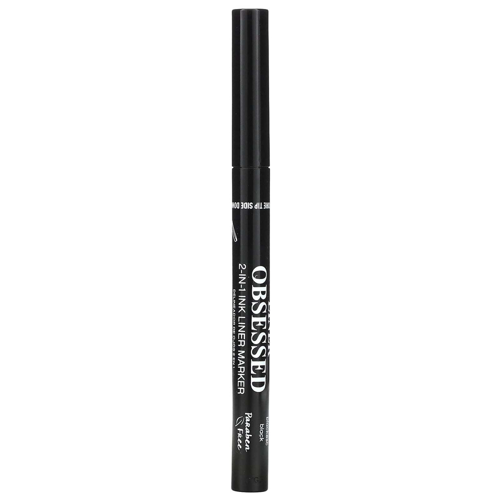 Palladio, Liner Obsess, чернильный лайнер-маркер 2-в-1, черный ELF03, 1 мл (0,034 жидк. унц.)