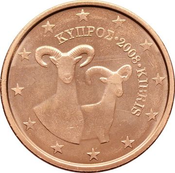 2 евроцента 2008 Кипр (2 euro cent)