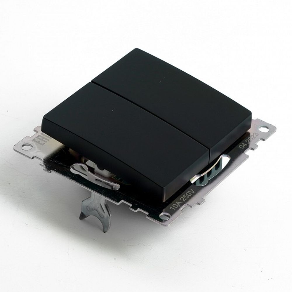 Переключатель двухклавишный без рамки Stekker Катрин 49167