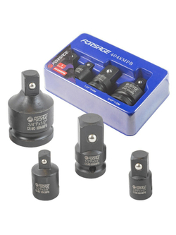 Набор адаптеров ударных 4пр(3/8''(F)x1/2''(M),1/2''(F)x3/8''(M),1/2''(F)x3/4''(M),3/4''(F)x1/2''(M)),в ложементе Forsage F-4048MPB