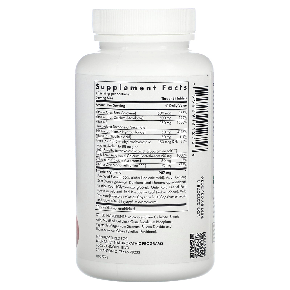 Michael's Health, Women's Reproductive Factors, 120 вегетарианских таблеток