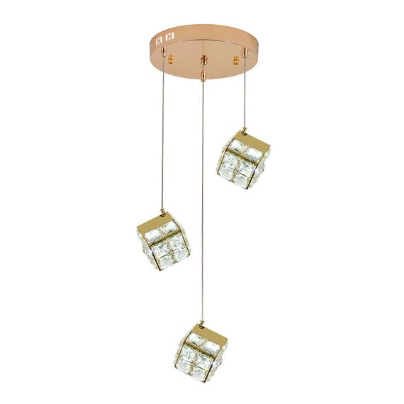 Подвесная светодиодная люстра Indigo Radioso 12048/3P Gold V000134L