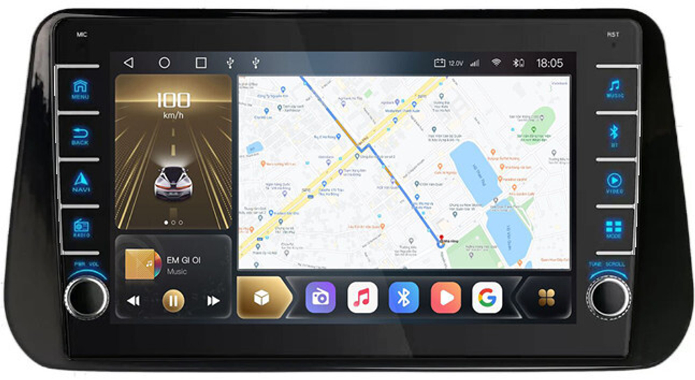 Магнитола для Hyundai Santa Fe 2020+ - Carmedia EW-1704 (кнопки и крутилки), Android 12, TS10,  CarPlay, 4G SIM-слот