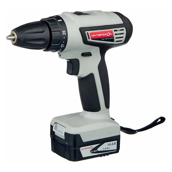 Аккумуляторная дрель-шуруповерт ИНТЕРСКОЛ ДА-10/14,4Л3