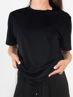 ФУТБОЛКА С U-ОБРАЗНЫМ ВЫРЕЗОМ. ЧЕРНАЯ. PROF