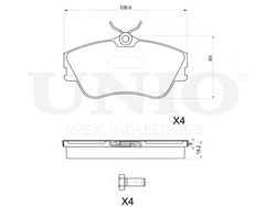 Колодки тормозные диск. передние UNIO BRP-20426