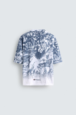 ZARA Х CHAMPION ® ФУТБОЛКА С ПРИНТОМ В СТИЛЕ АМЕРИКАНСКОГО ФУТБОЛА, РАЗНОЦВЕТНЫЙ