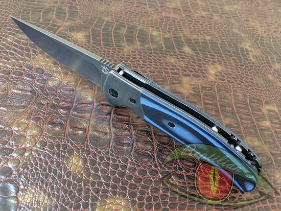 Складной нож Steelclaw Резервист сине-черные накладки c клинком из стали D2, рукоять G10