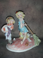 Статуэтка. Фарфор. Помощницы. Capodimonte. Италия