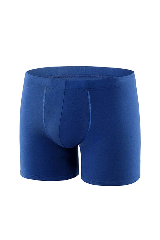 Хлопковые удлиненные боксеры темно-синего цвета