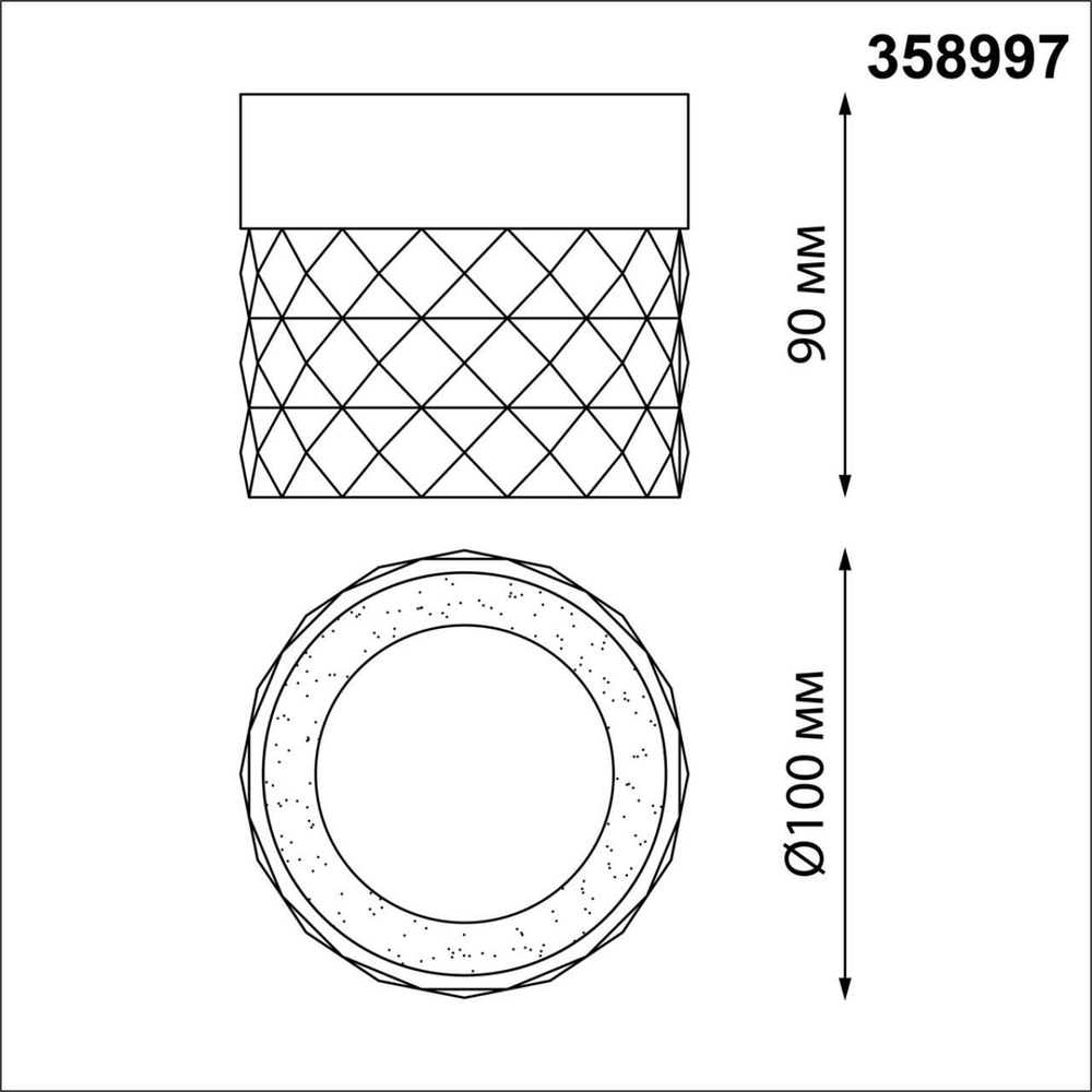 358997 OVER NT23 000 белый Накладной светодиодный светильник IP20 LED 4000K 10W 85-265V AURA