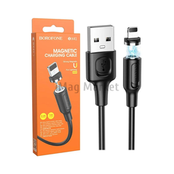 Зарядный кабель Borofone BX41, USB-A - Lightning, 2.4A, 12W, 1 м, черный